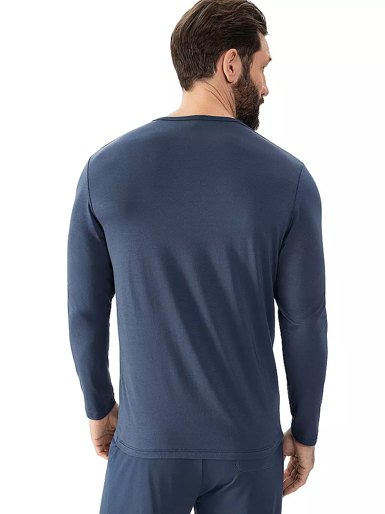 MEY Pyjama Langarmshirt JEFFERSON fossil grey grau