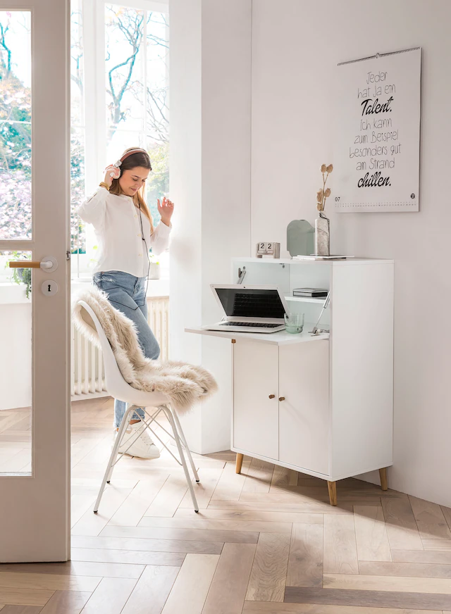 Schildmeyer Schreibtisch »Serie 500« Breite 65,2 cm, Sekretär Aktenschrank mit ausklappbarer Schreibplatte