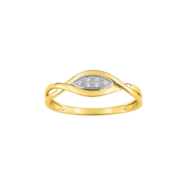 Bague Femme - Or 18 Carats - Diamant 0,02 Carats