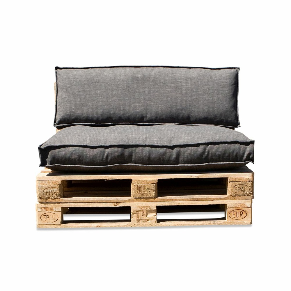 In the mood coussin de palette salvador - 120x80x12 cm - pe - anthracite - set de 2