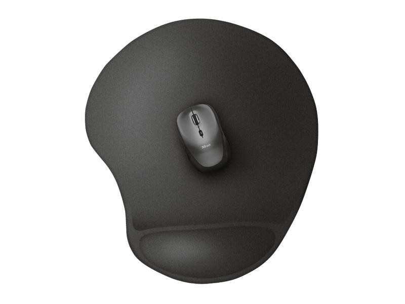 Trust Mausmatte Bigfoot XL Schwarz Ergonomisches Soft-Mauspad mit Handballenauflage