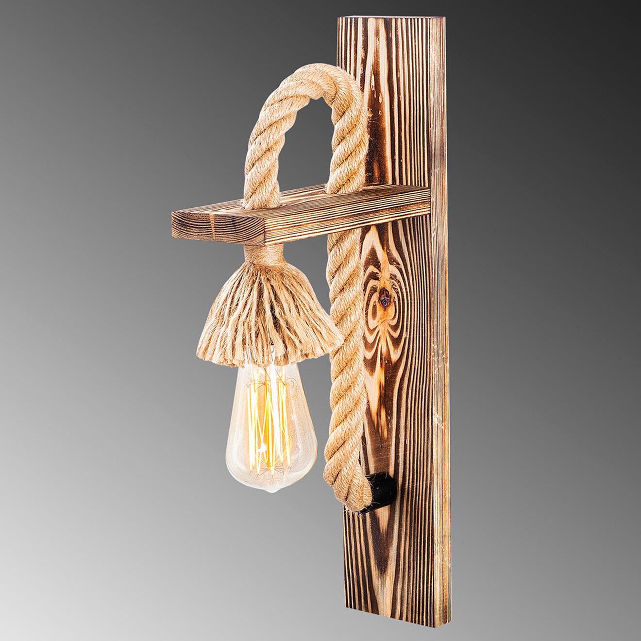 Opviq Applique murale Erebos bois  -  9x18x45cm