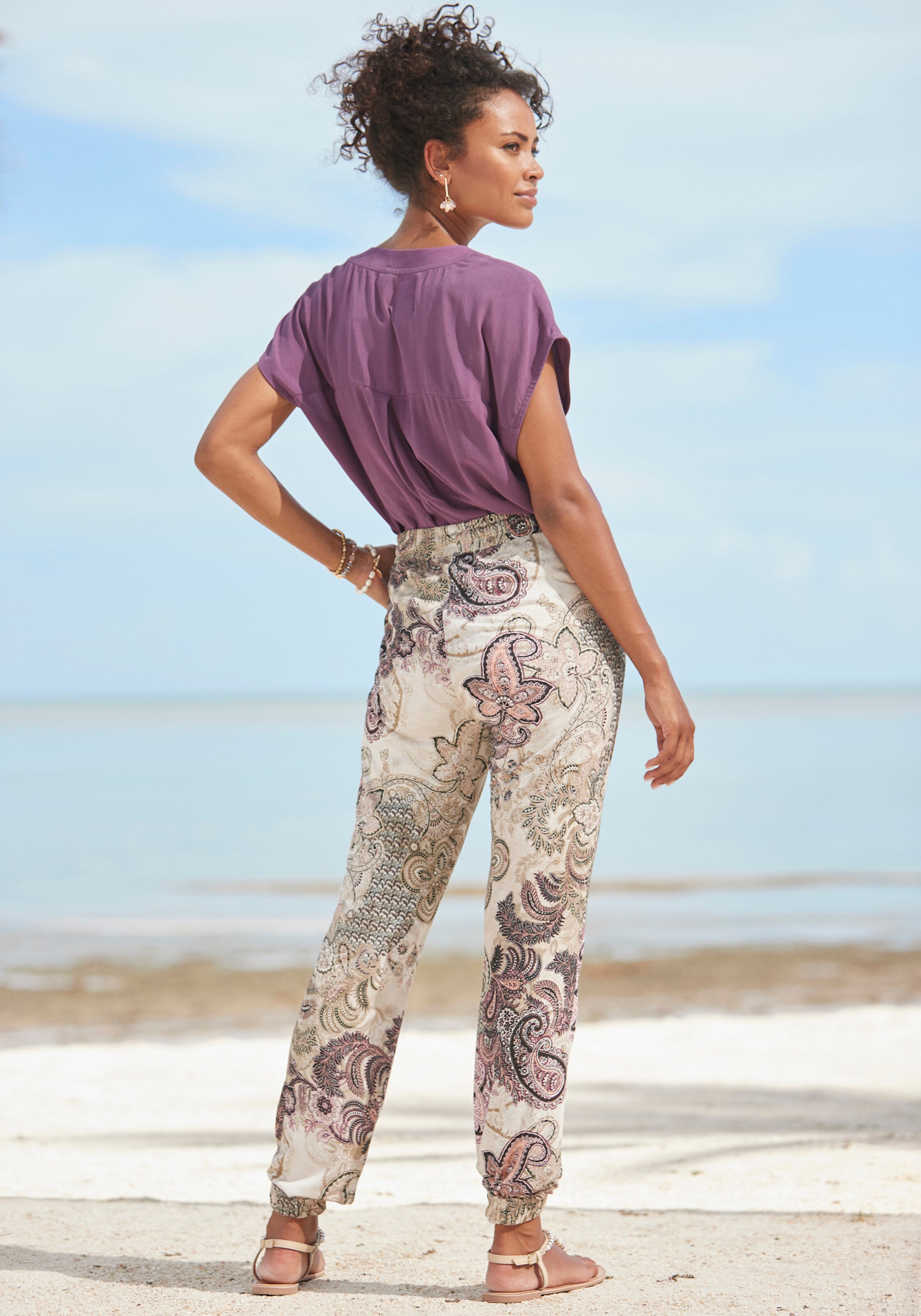 LASCANA Schlupfbluse in violett
