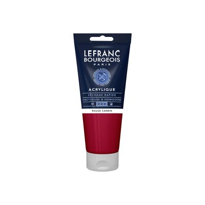 Lefranc Bourgeois - Peinture acrylique - rouge carmin - 200 ml