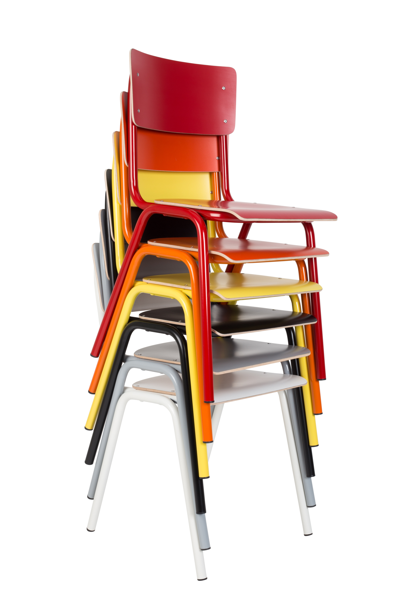 Eetkamerstoel Back to School HPL Stoel zwart (set van 4)