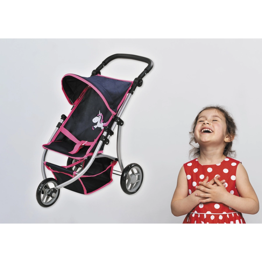 knorr toys® Puppenbuggy Jogger Lio - UMA. Das Einhorn blue blau