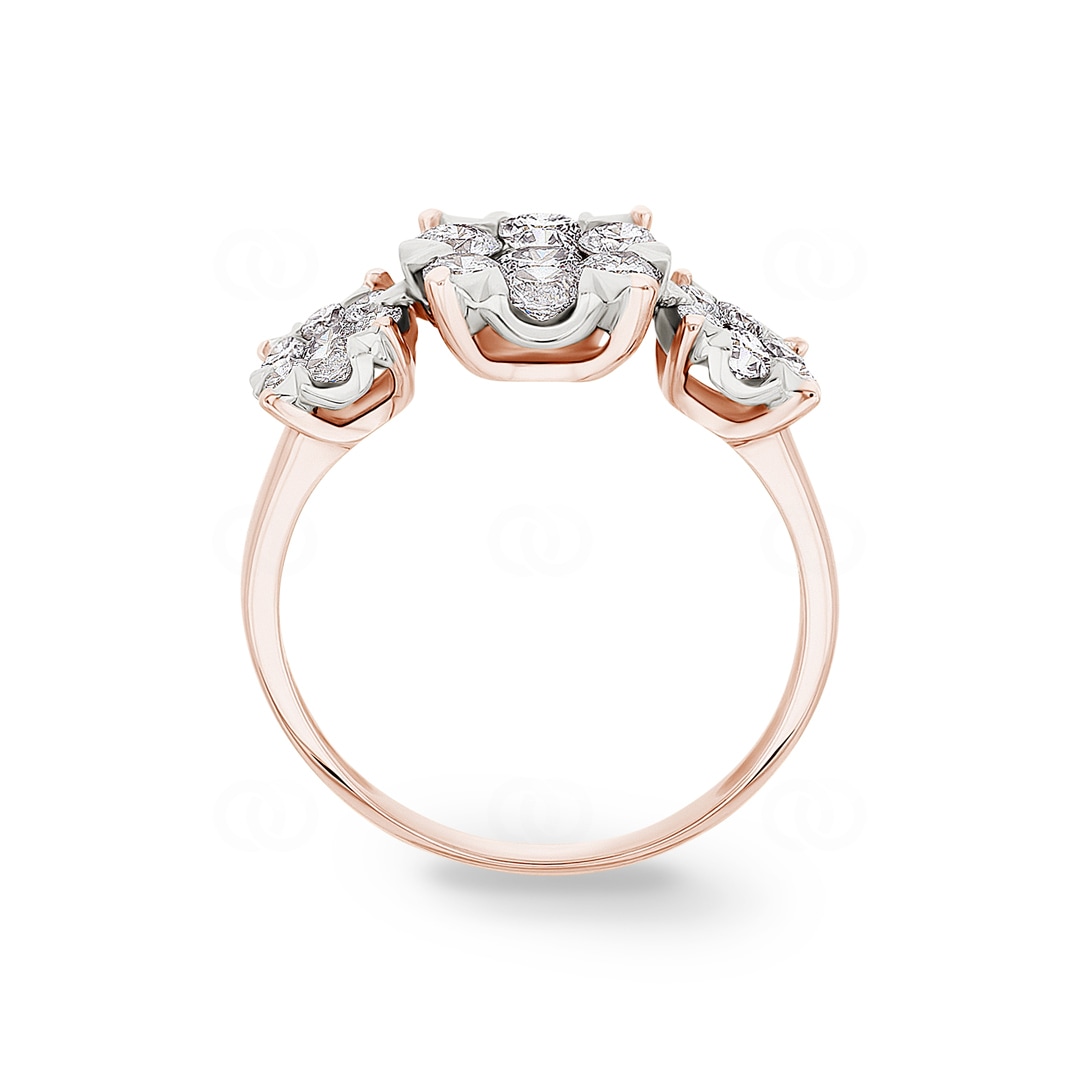 Verlobungsring 750/18 K Roségold mit Diamanten 1.00 ct H/si by CHRISTIAN
