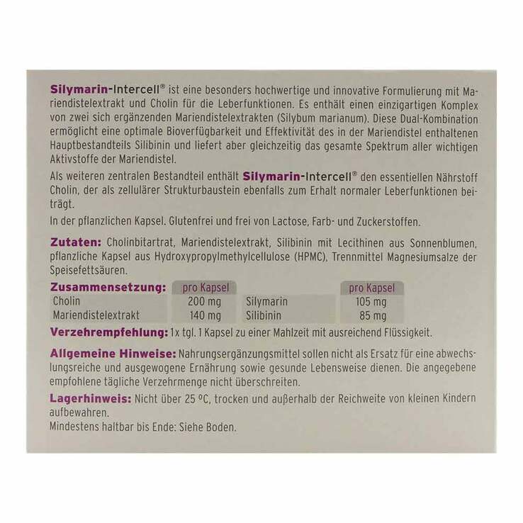 Silymarin-Intercell Kapseln, 120 St