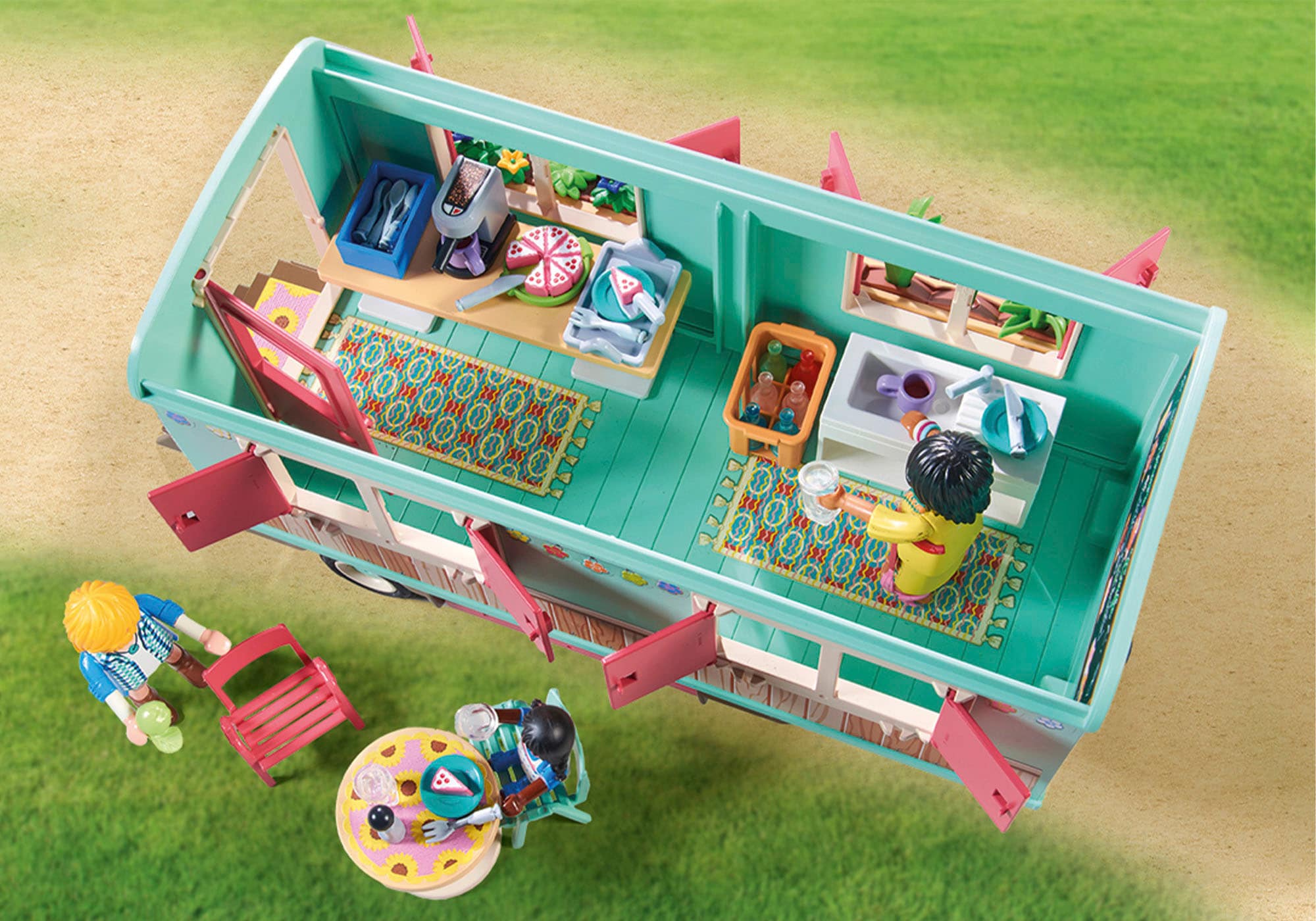 Playmobil® Konstruktions-Spielset »Gemütliches Bauwagencafé (71441), Country« teilweise aus recyceltem Material; Made in Germany