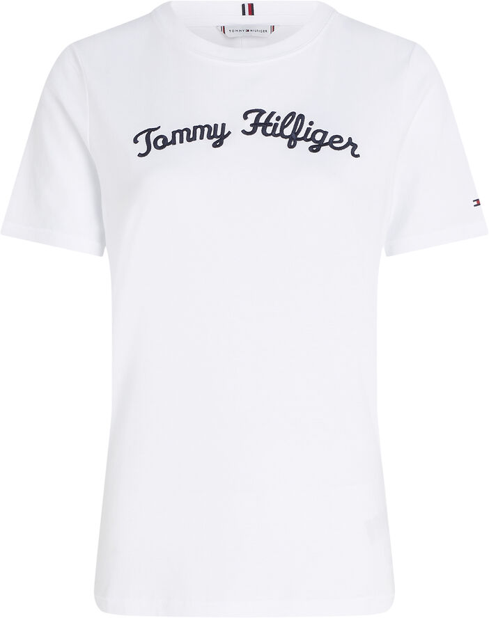 Tommy Hilfiger REG SCRIPT C-NK SS White