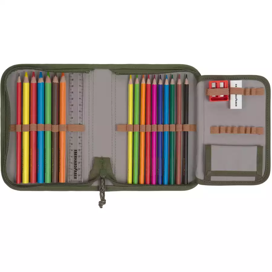 LÄSSIG Schulranzen-Set 7-tlg. Flexy Unique olive