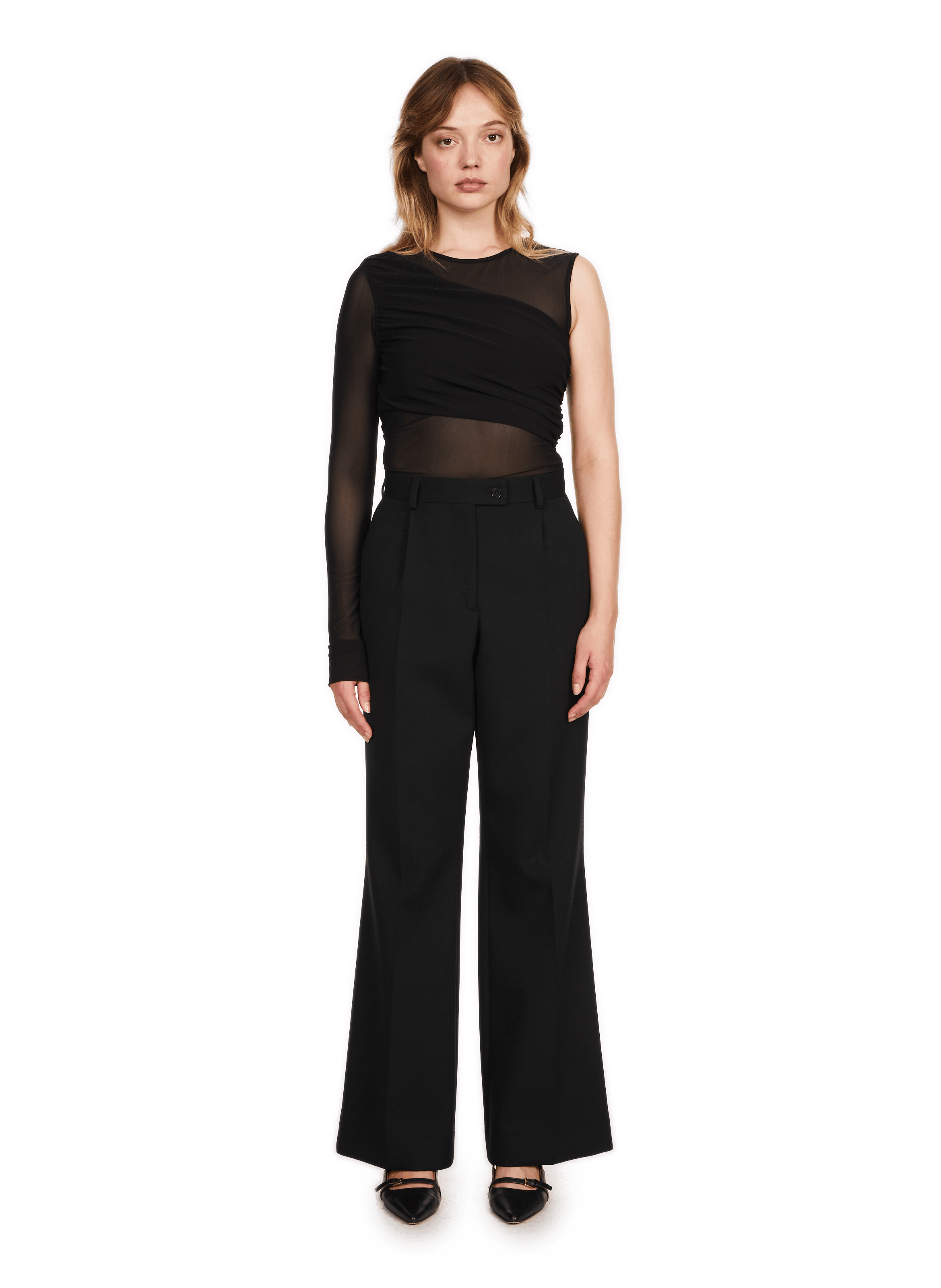 UDRAP - Top asymétrique drapé| Noir