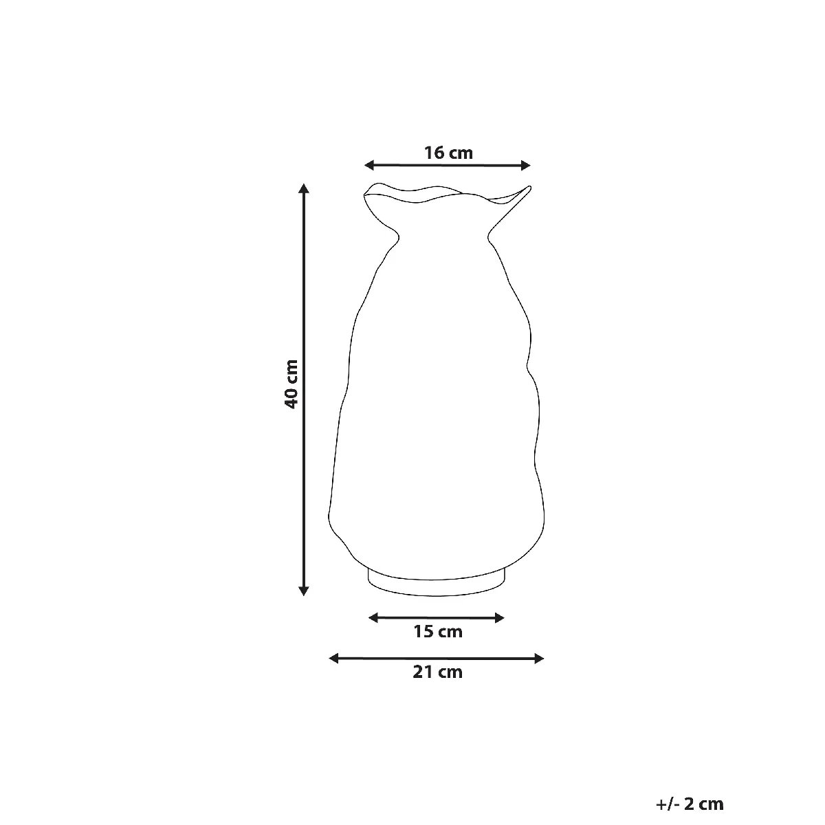 Beliani Vase CATTAIL Blanc Cassé
