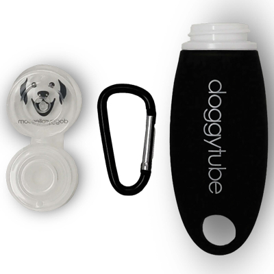 Doggyroller Doggytube mit Karabiner schwarz