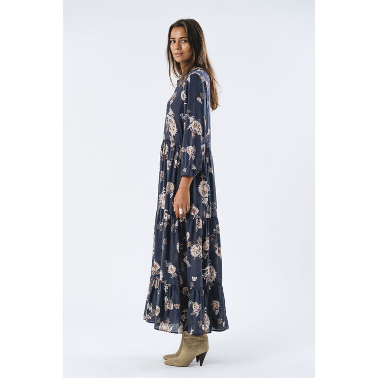 Lollys Laundry NeeLL Maxi Dress LS Dark blue