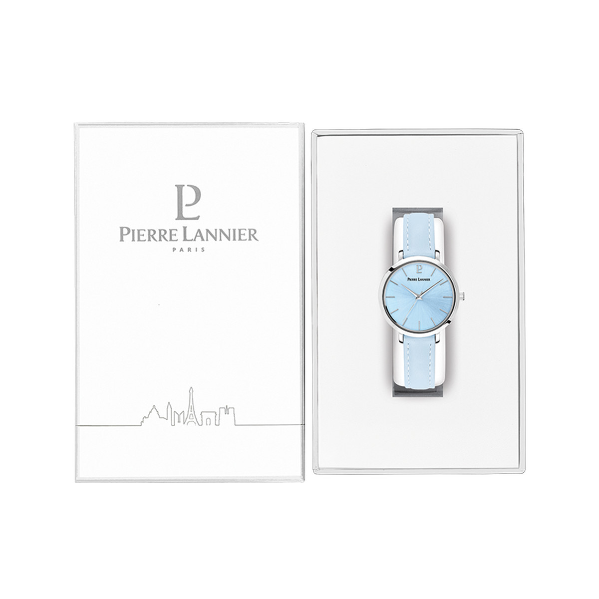 Montre PIERRE LANNIER Chouquette femme bracelet cuir bleu