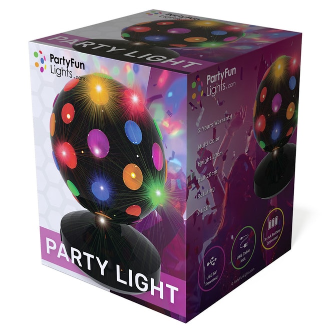 Glitzer-Lampe Tornado - LED - Farbwechsel