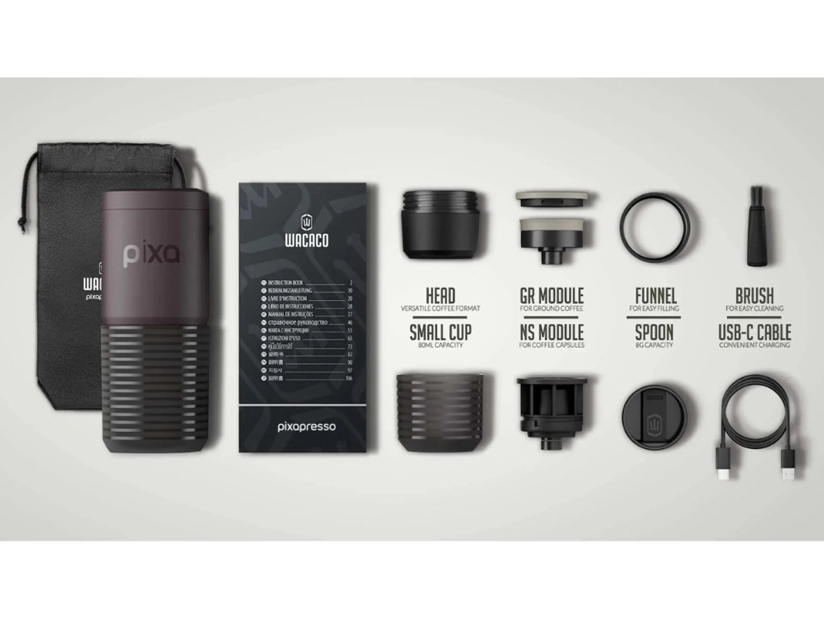 Wacaco Pixapresso elektrisch draagbare espressomachine