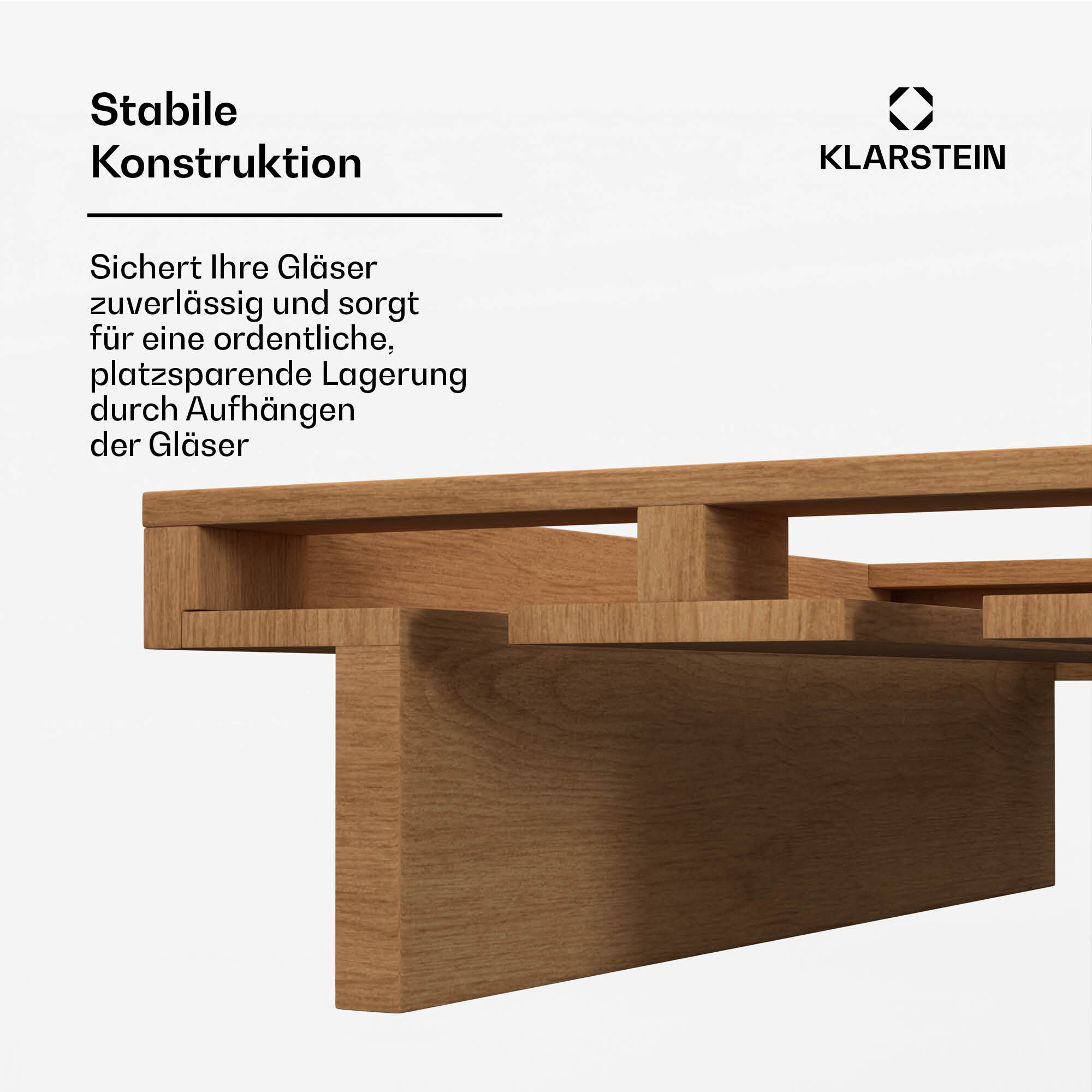 Weinglasregal | Buchenholz | für Vinsider 79 Duo | großzügiger Stauraum | pflegeleicht