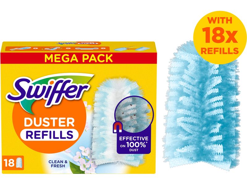 Swiffer Staubmagnet mit Duft 18 Stück, Blau Nachfülltücher-Set