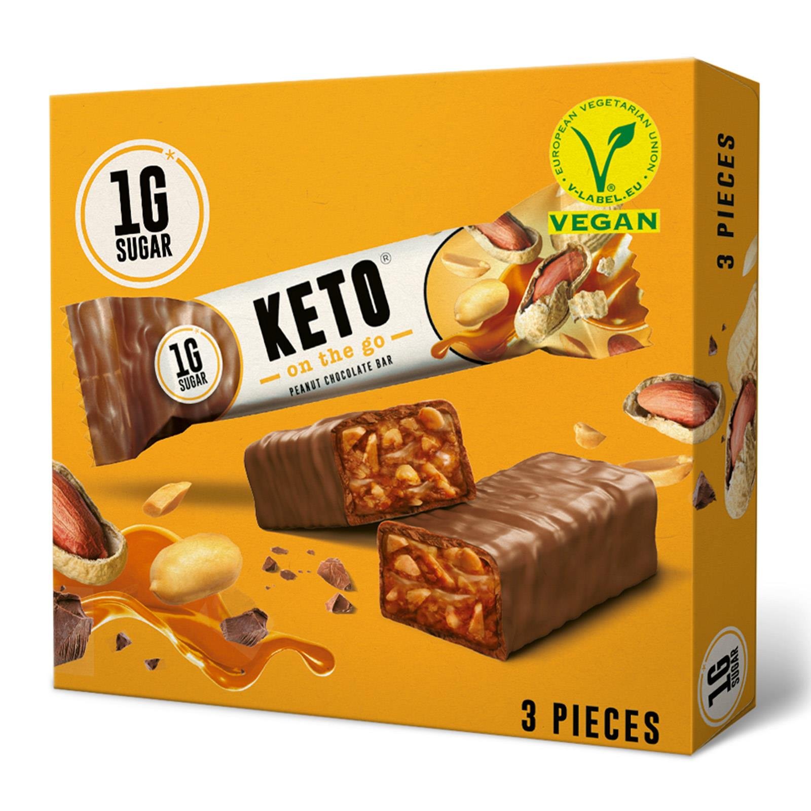 Ketofabrik Keto on the Go Erdnuss 3er