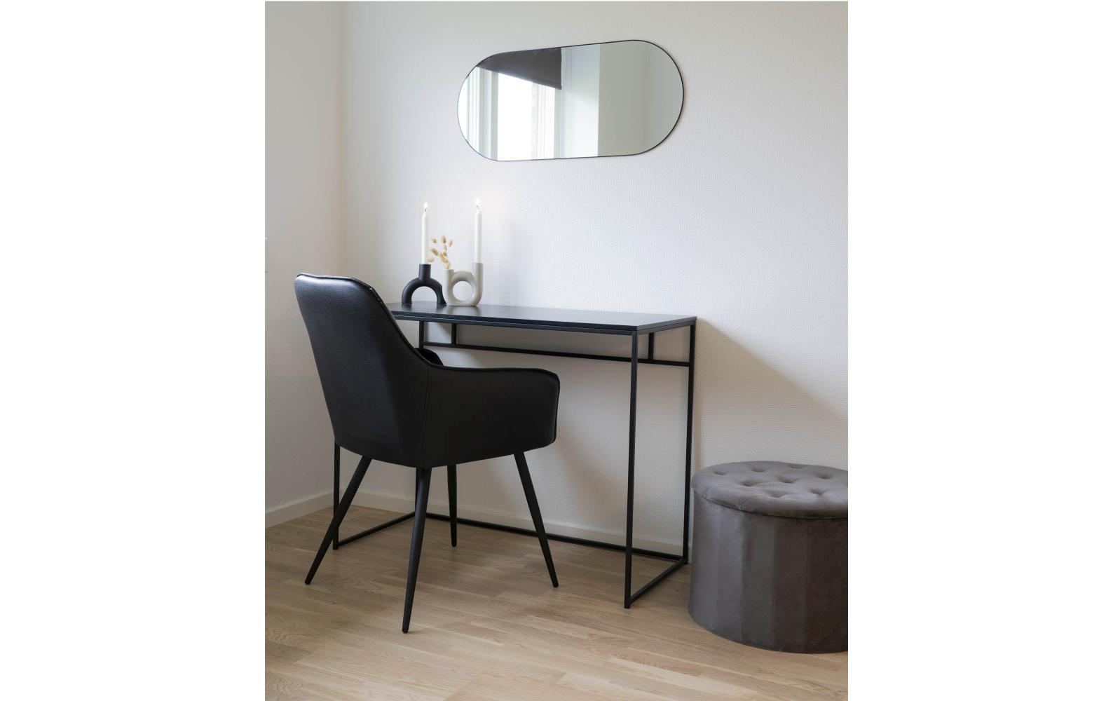 Konsolentisch Vita 100 x 75 cm, Schwarz<br>Tisch aus Stahl