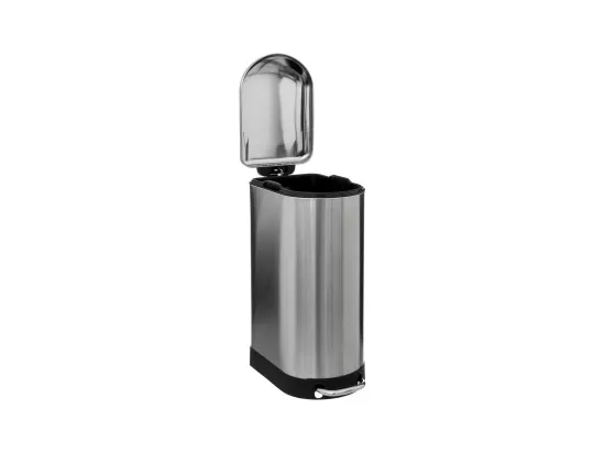 Poubelle 30 Litres en métal Inox ouverture à pédale