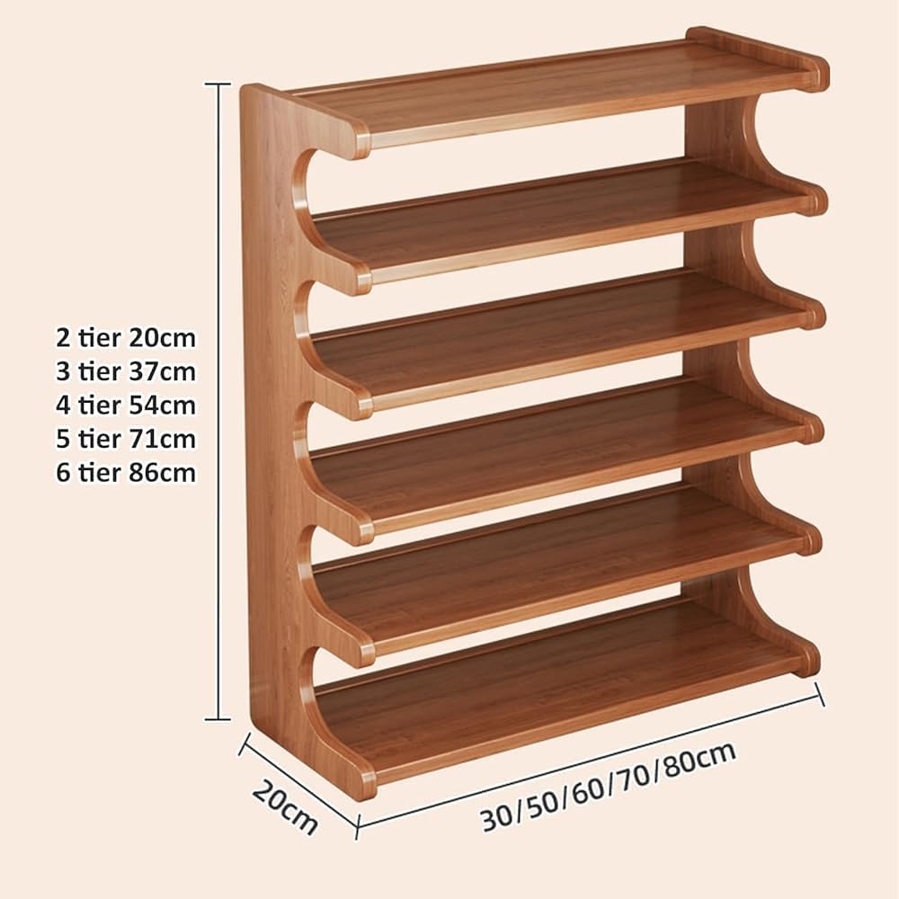 Mehrschichtiges Schuhregal, staubdicht, platzsparend, Schuhschrank für den Eingangsbereich, stilvoll und funktional, 80 cm, 4. Etage