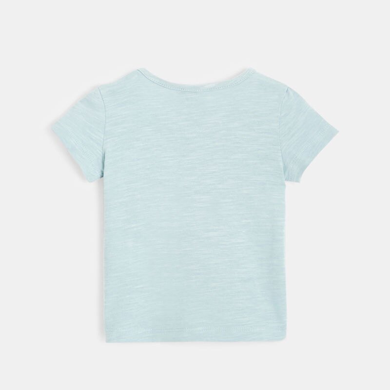 T-shirt manches courtes bébé fille en jersey flammé bleu Absorba Bleu