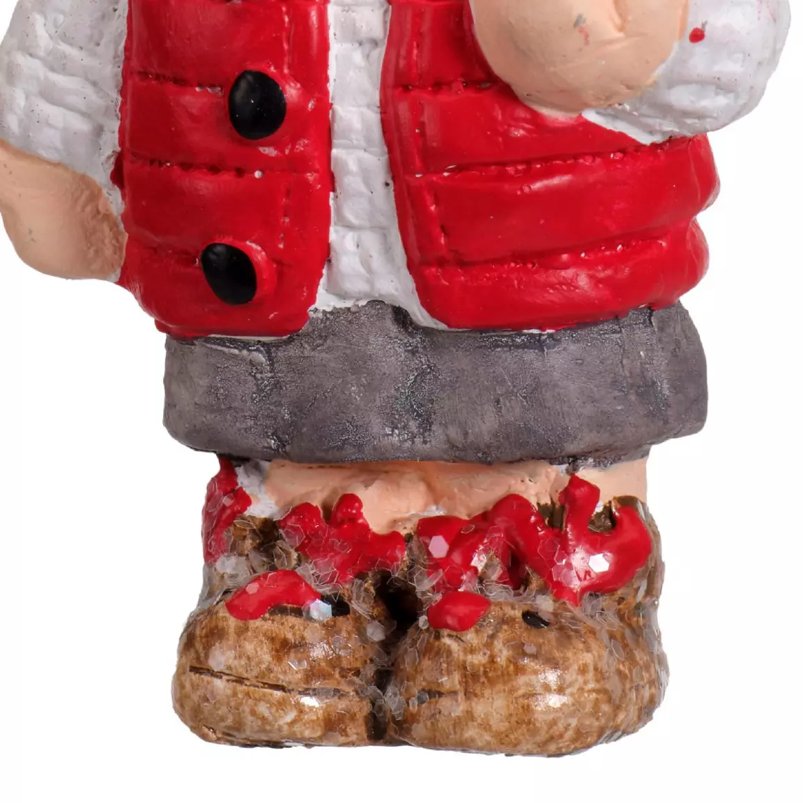 Suspension de Noël terre cuite (H8 cm) Chérubine Rouge