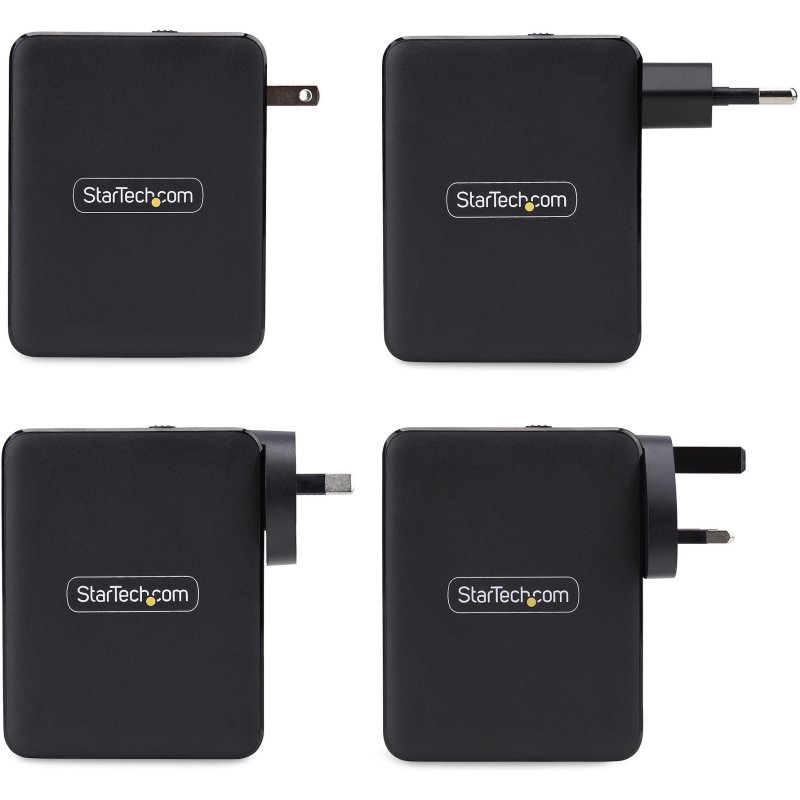StarTech.com Chargeur Mural USB-C 140W, 3x USB-C/1x USB-A, Adaptateur d'Alimentation Power Delivery 3.1 International GaN pour MacBook/Dell XPS/Inspiron