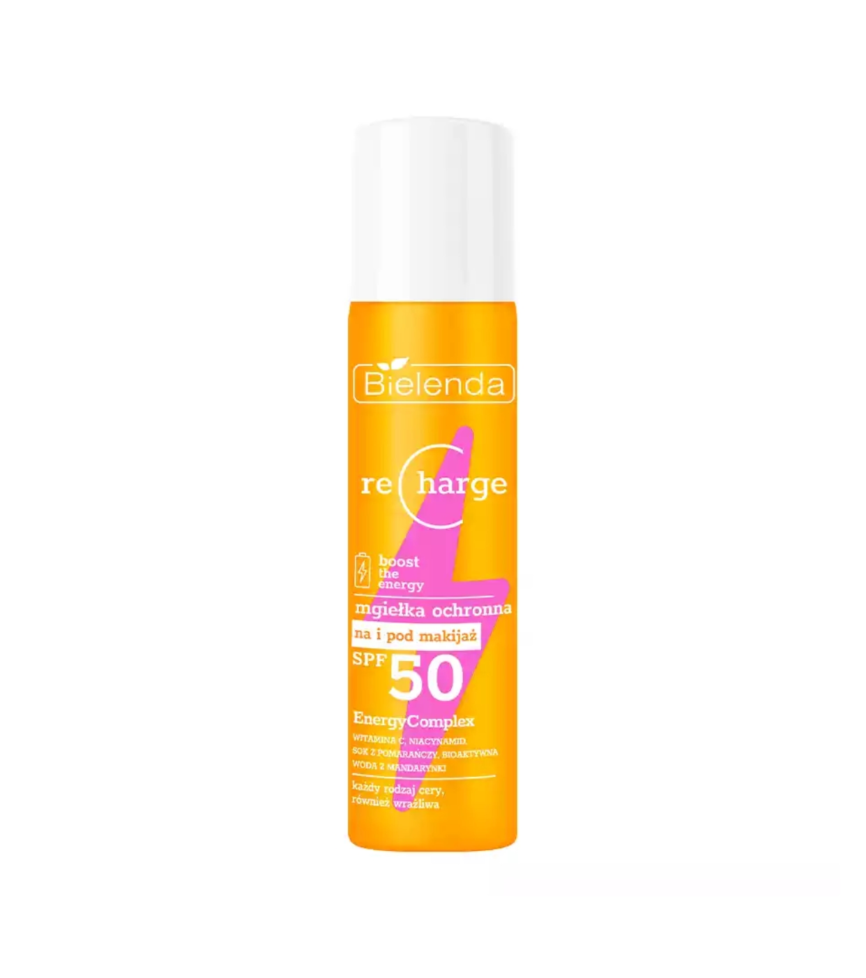 Bielenda - *Recharge* - Bruma facial iluminadora SPF50