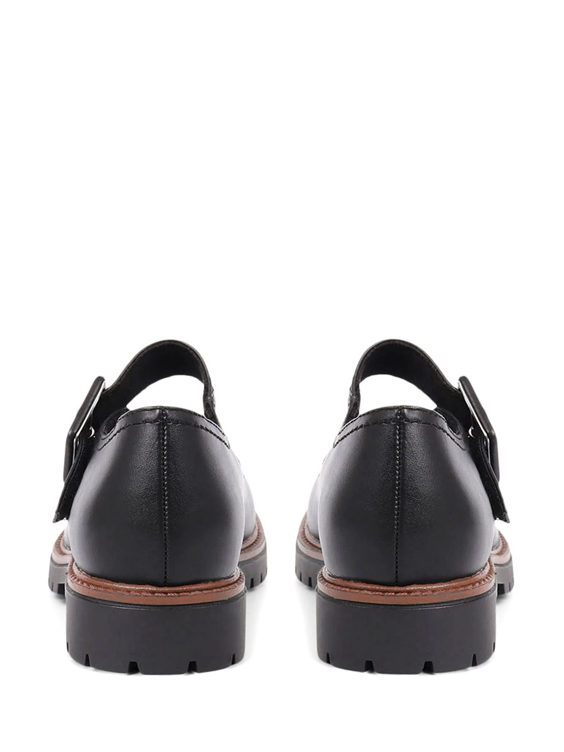 Effen zwart - Pavers Mary Jane Buckle Shoes with Chunky Sole