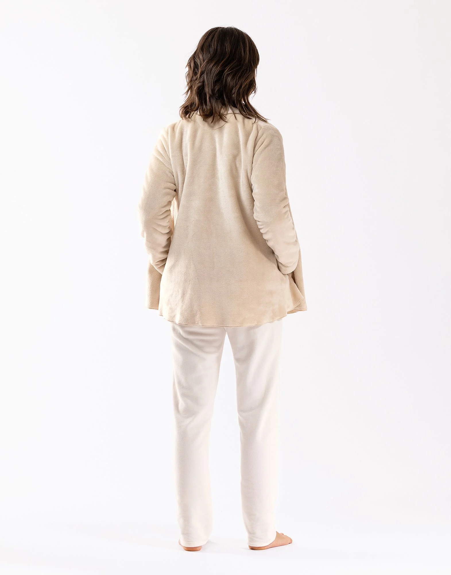ESSENTIEL 873 - Veste en peluche flanelle | Beige