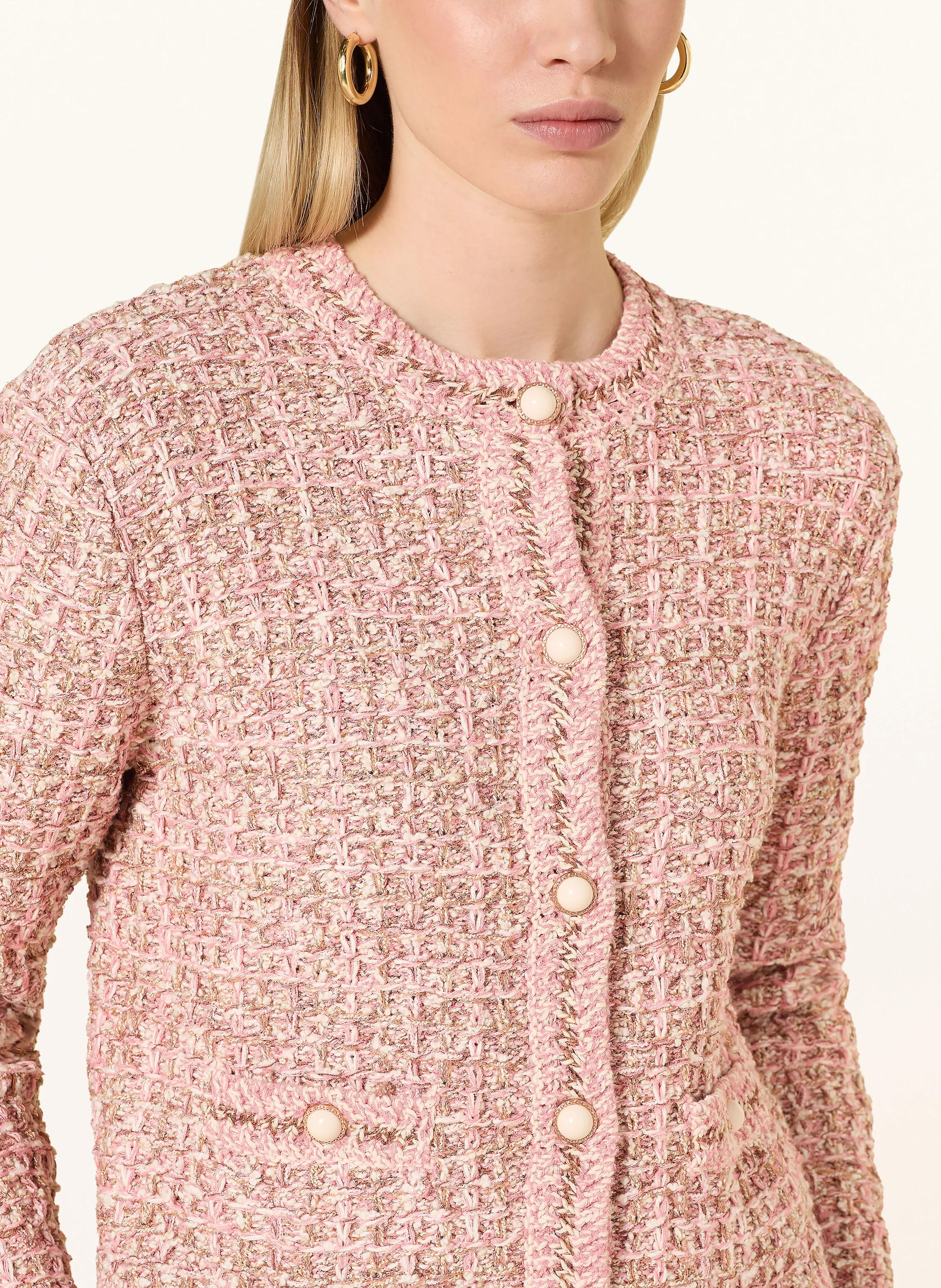 oui Kastenjacke aus Tweed mit Glitzergarn