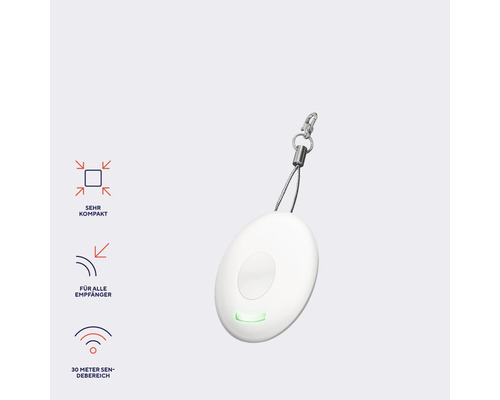 Trust Smart ACCT-510 Sleutelhanger Sleutelhanger Afstandsbediening Wit