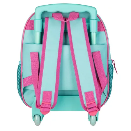 Idena Rucksack-Trolley Einhorn mit 2 Glitzer Rollen, türkis