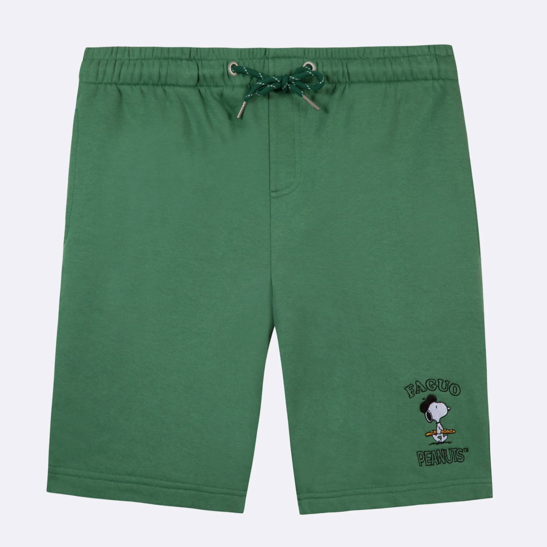 Short vert foncé coupe large coton et coton recyclé - modèle humont