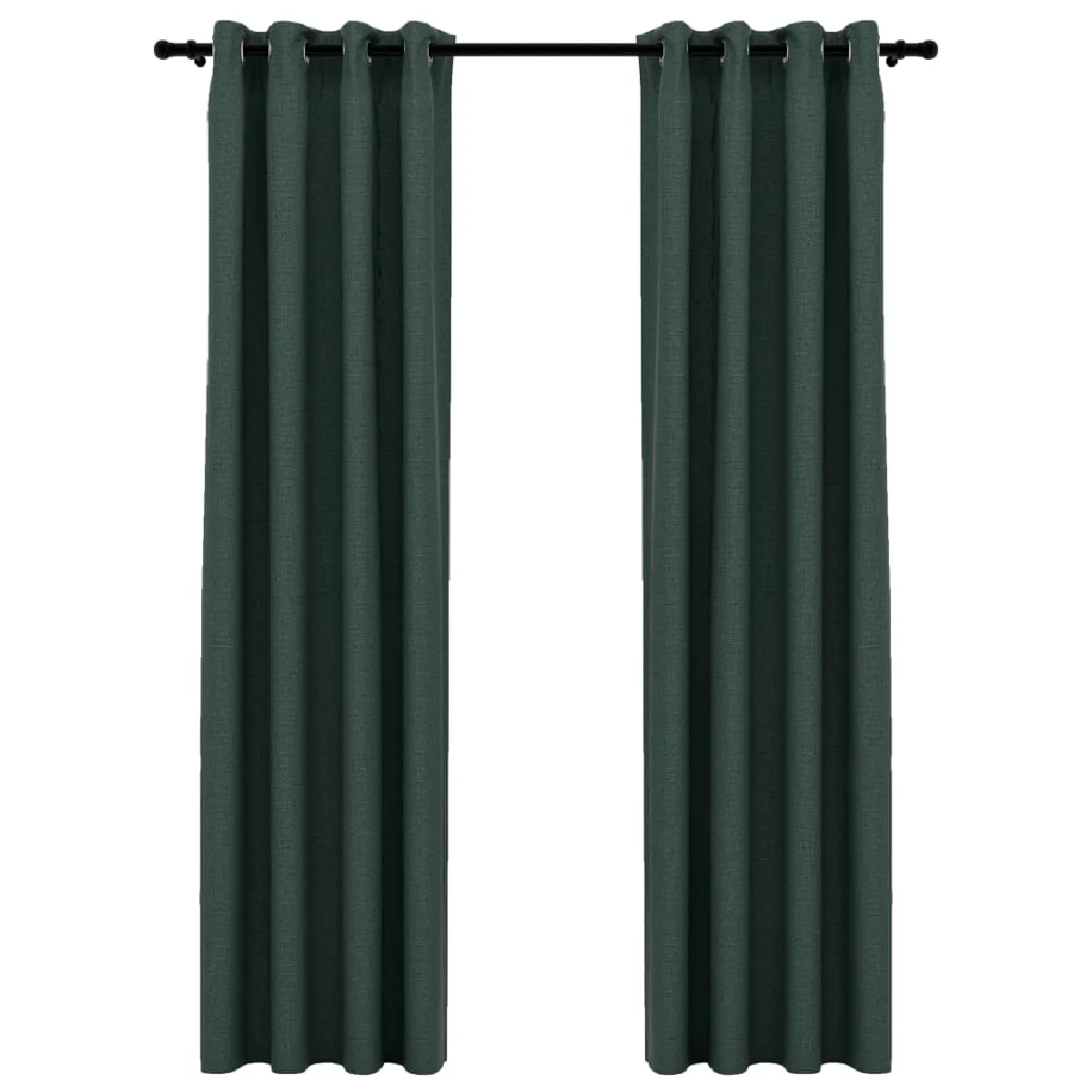 vidaXL Occultants Lin avec œillets - 140 x 225 cm - Vert