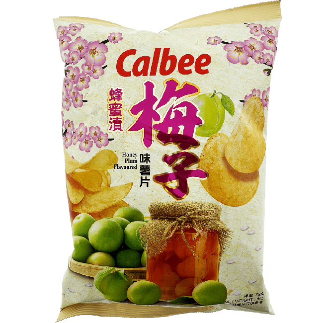 Calbee Aardappelchips met Honing & Pruimen Smaak 68g