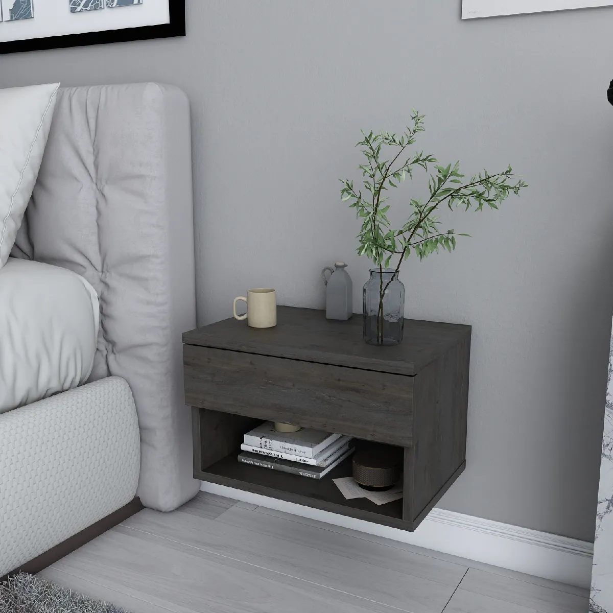Decorotika Table de chevet flotante Jamot