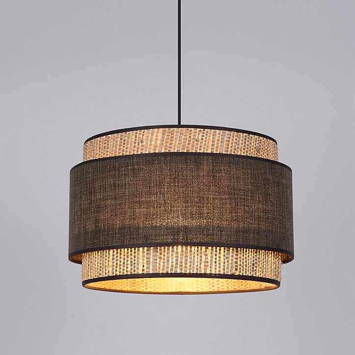 Suspension Milo 3 cylindres IP20 E27 100W H.25 x Ø 38 cm khao,bana, lin Corep