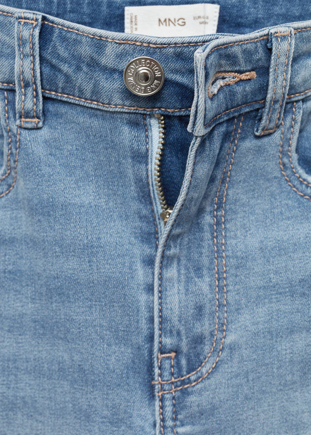 MANGO TEEN cropped regular fit jeans changeant blauw