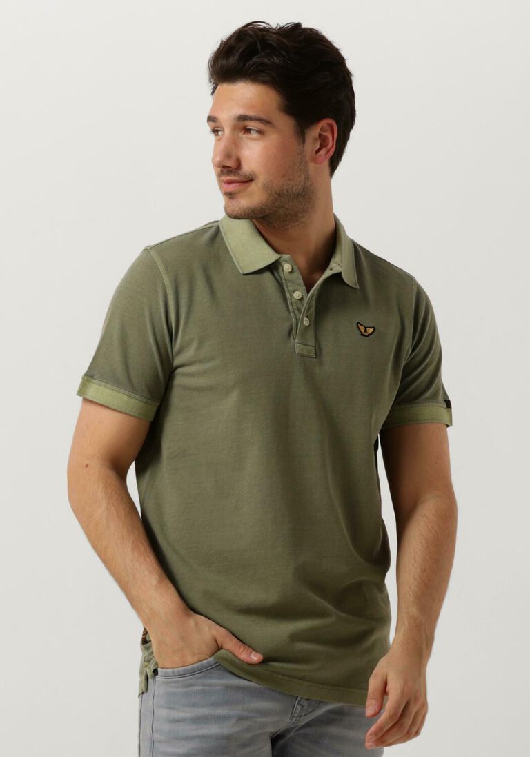 PME LEGEND groene pme legend polo short sleeve polo garment dye