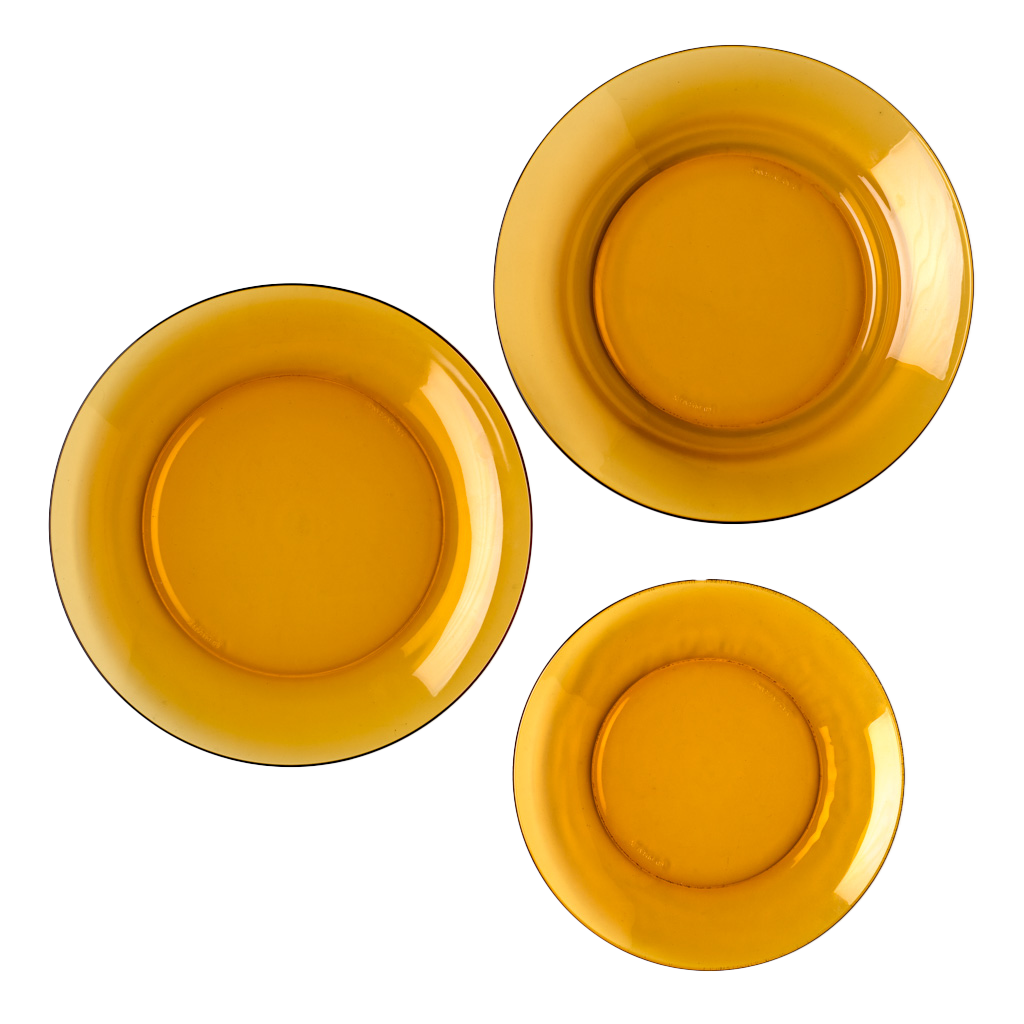 Lys - Set 18 pièces Assiettes en verre transparent