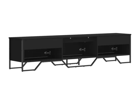 Meuble TV noir 180x34x41 cm bois d'ingénierie