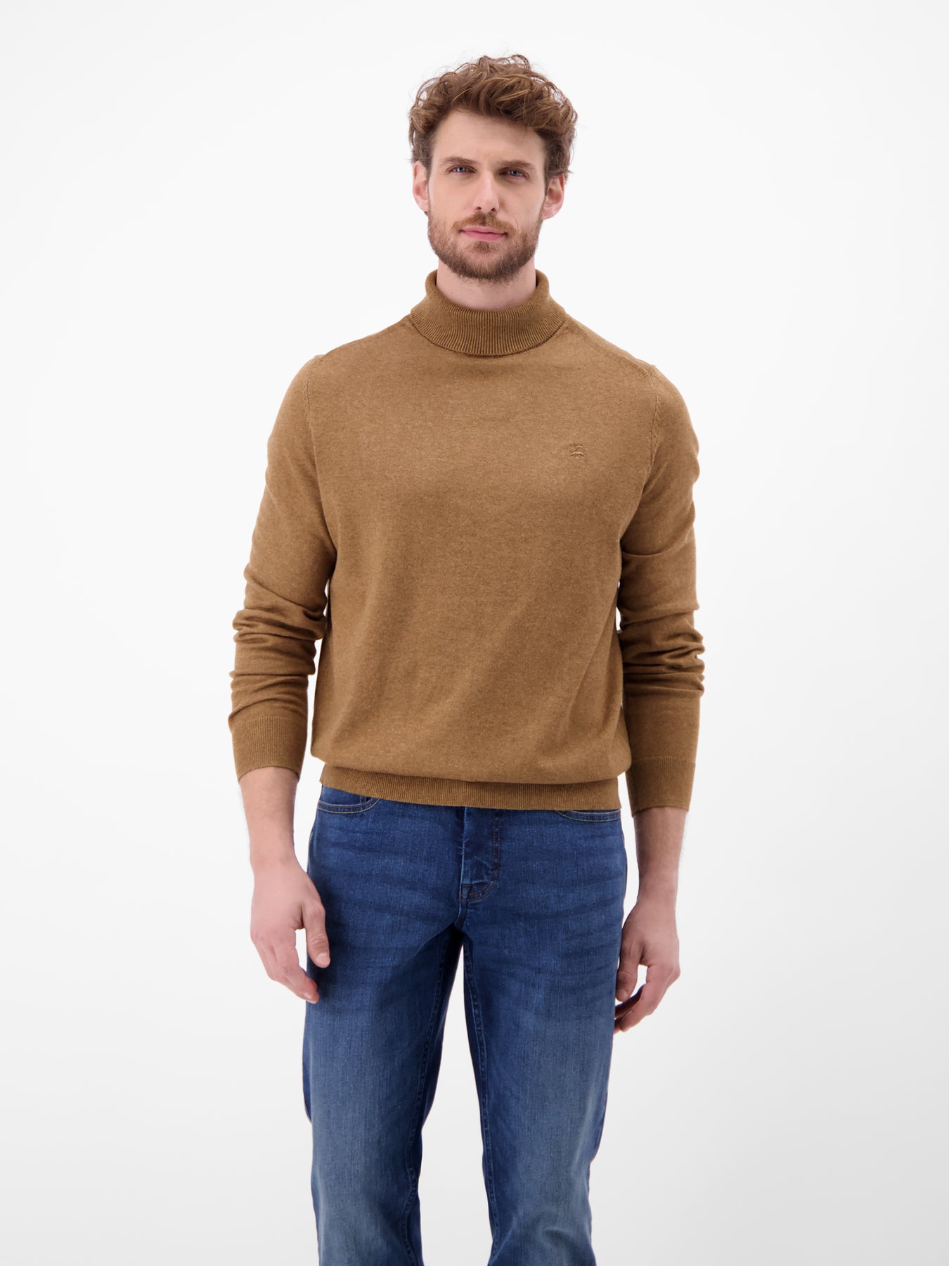 Herren Rollkragen-Strickpullover