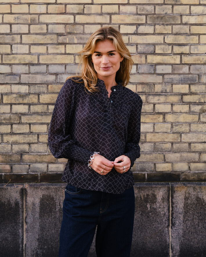 Neo Noir Karia Illusion Blouse Black