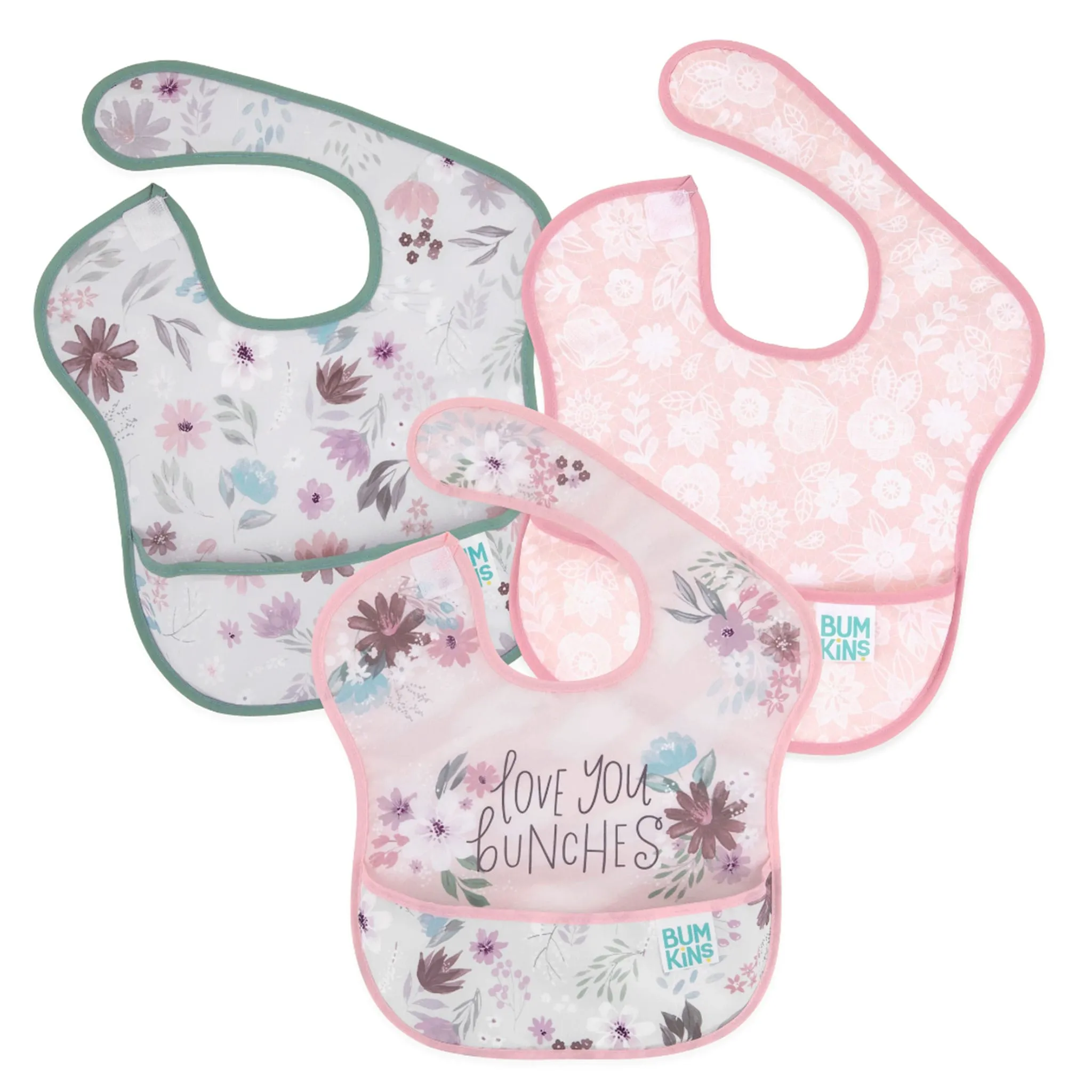 Bumkins Bavoir 6-24mois Paquet de 3 - Fleur