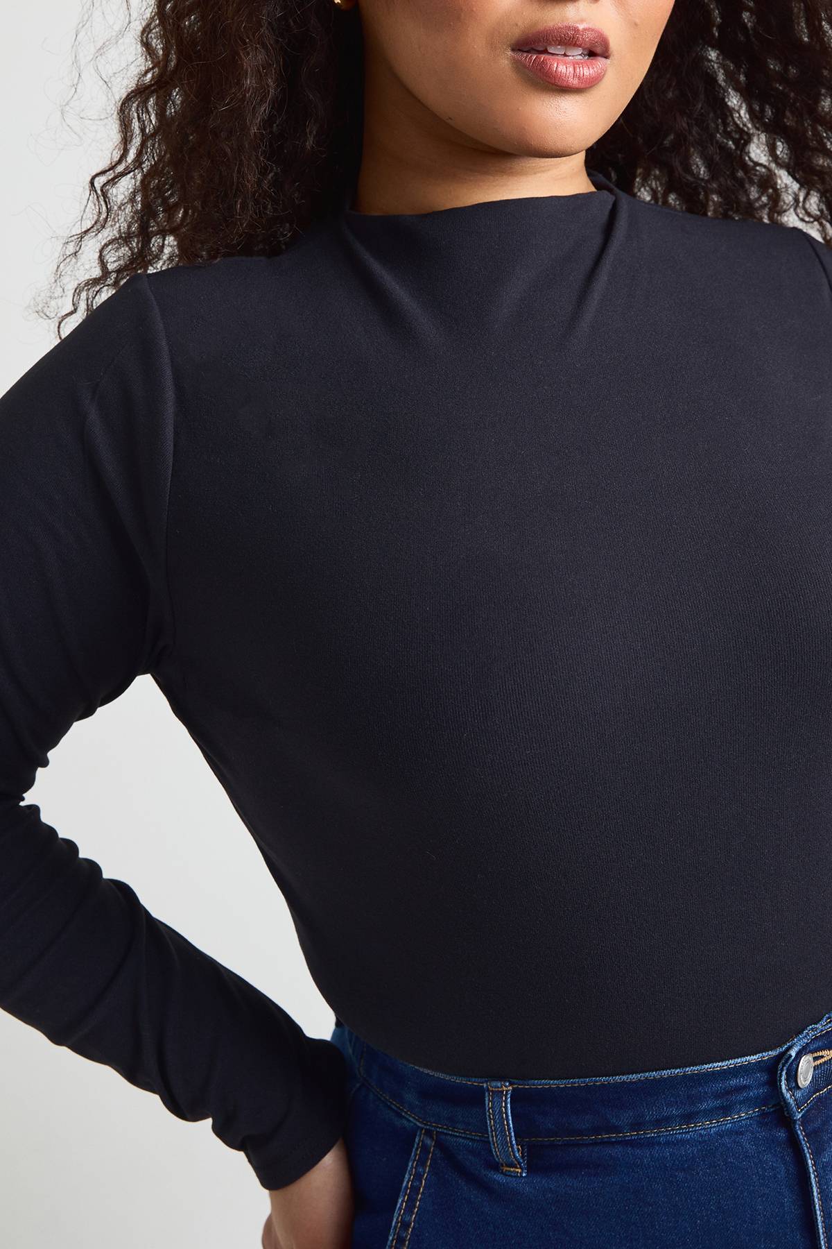 boohoo Body Manches Longues Ultra Doux À Encolure Rapportée